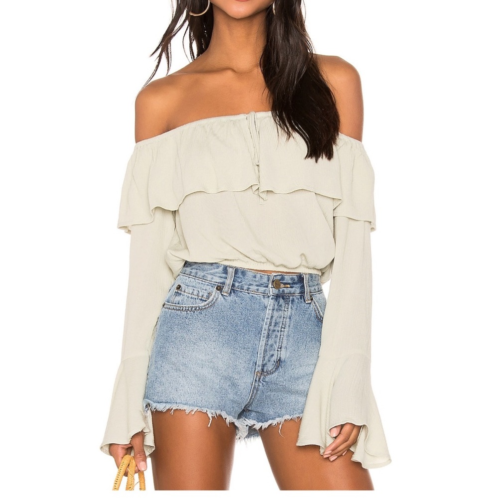 Amuse society off the shoulder crop
